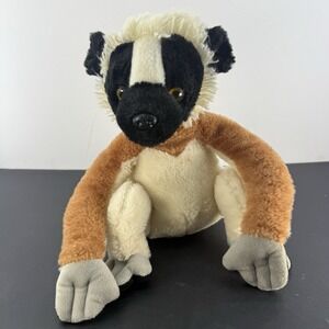 The Petting Zoo Cifacus Lemur Tan White Ruffed Stuffed Animal Plush Jungle 12"